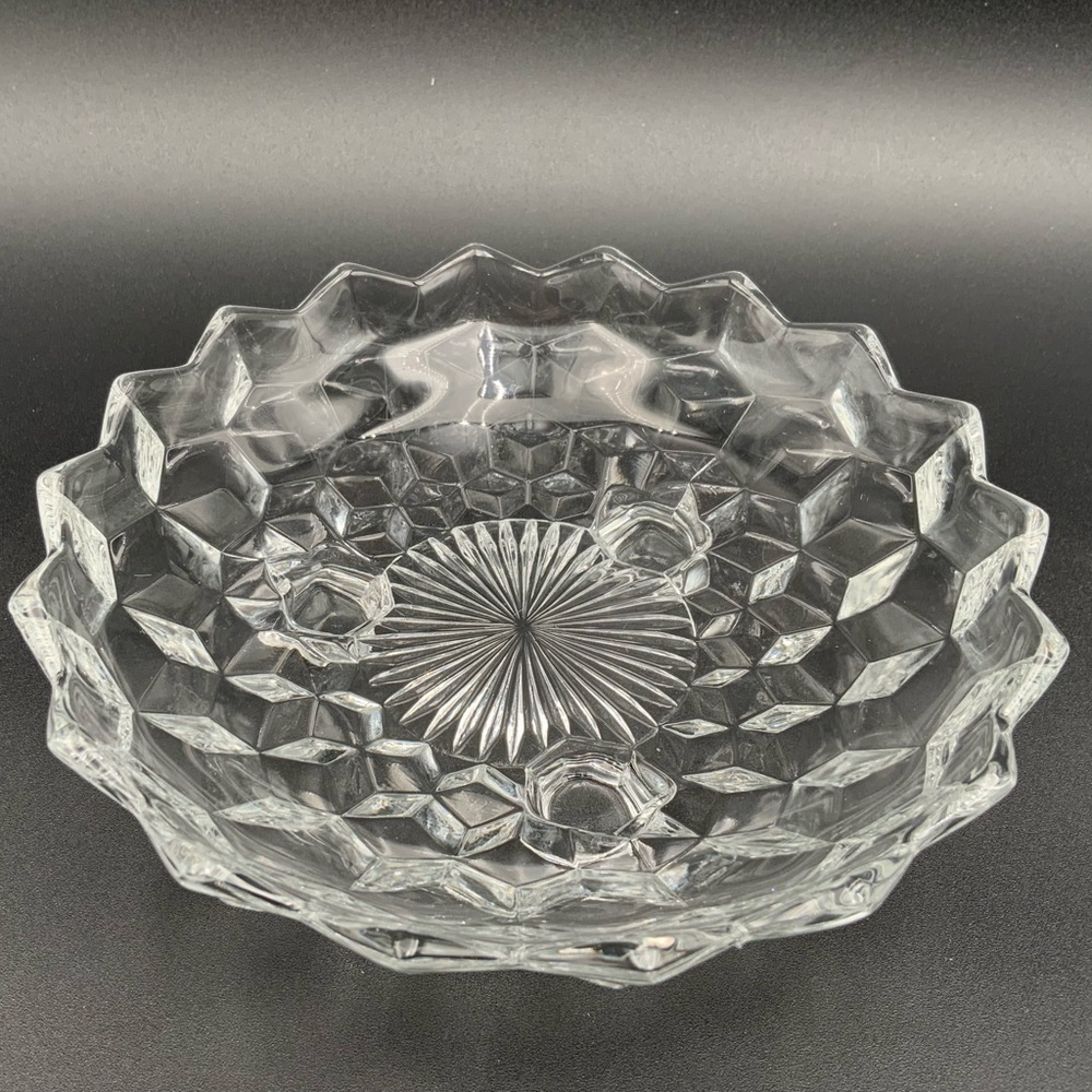 Fostoria Glass American 3-Toed Footed 7" Round Bon Bon Candy Dish Bowl Vintage - Picture 5 of 5